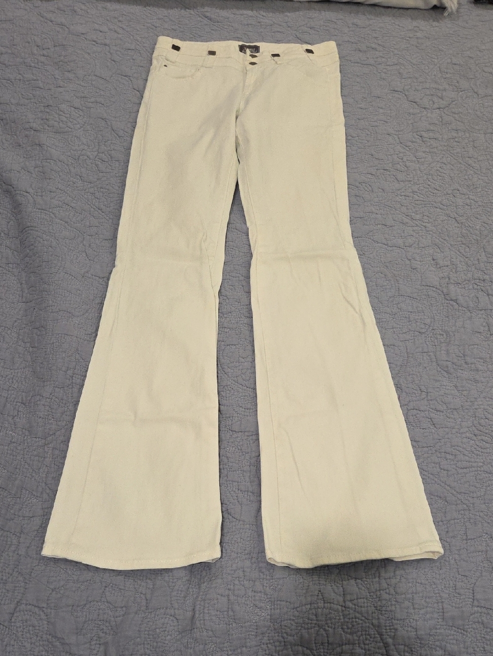 7 For All Mankind White Wide Leg Jeans Size 27!